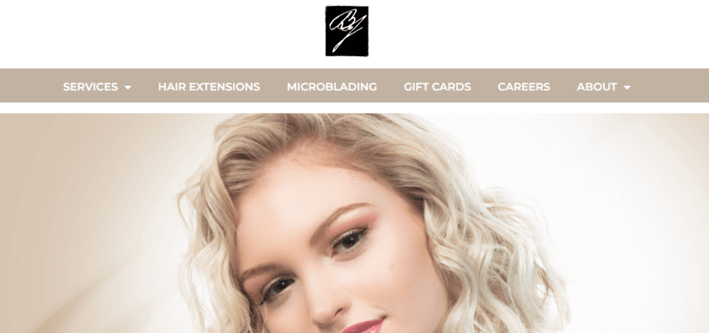 Homepage of BJ Grand Salon Spa website /
Link: https://bjgrandsalon.com/