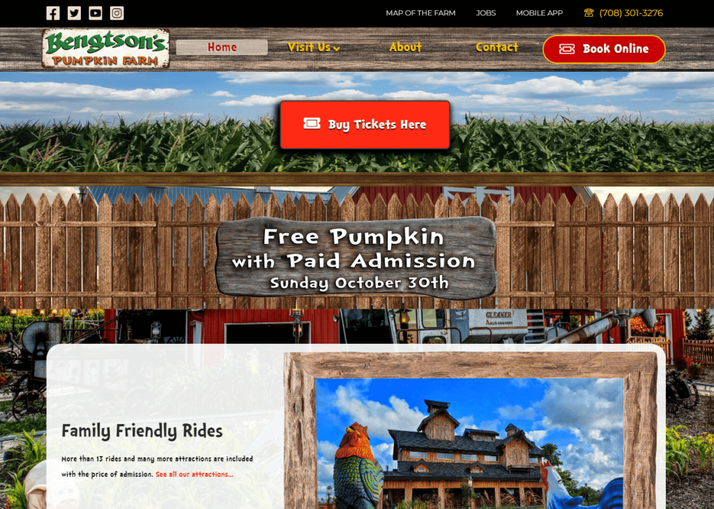 Homepage of Bengtson's Pumpkin Farm / pumpkinfarm.com
