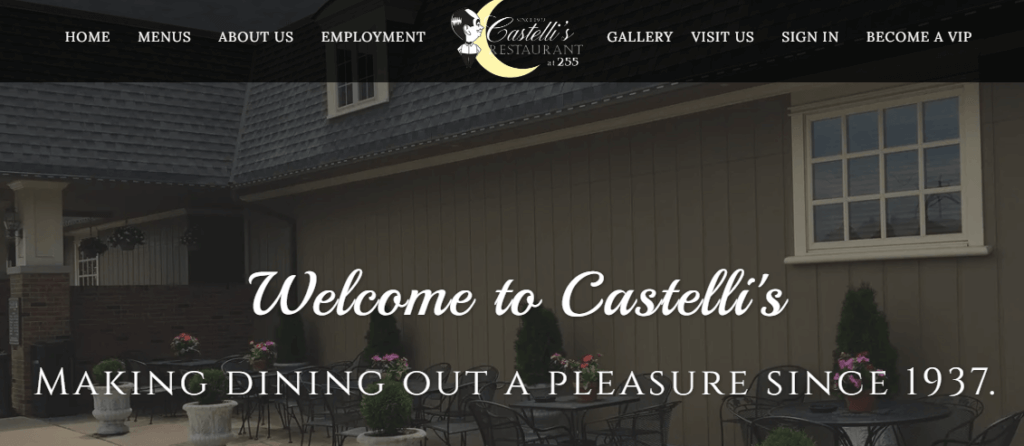 Homepage of Castelli's Restaurant at 255 website /
Link: https://www.castellis255.com/