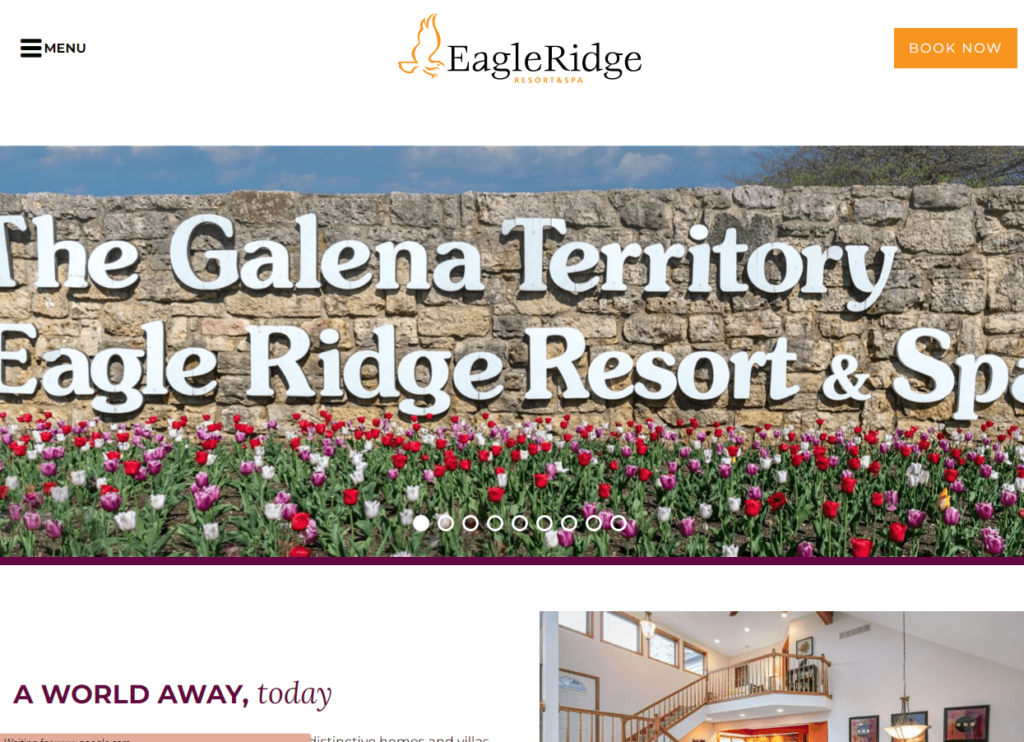 Homepage of Eagle Ridge Resort & Spa / eagleridge.com
