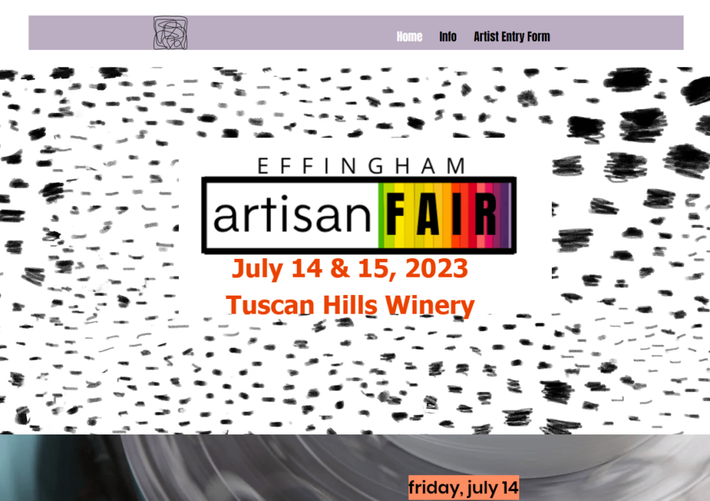 Homepage of Effingham Artisan Fair / effinghamartisanfair.org
