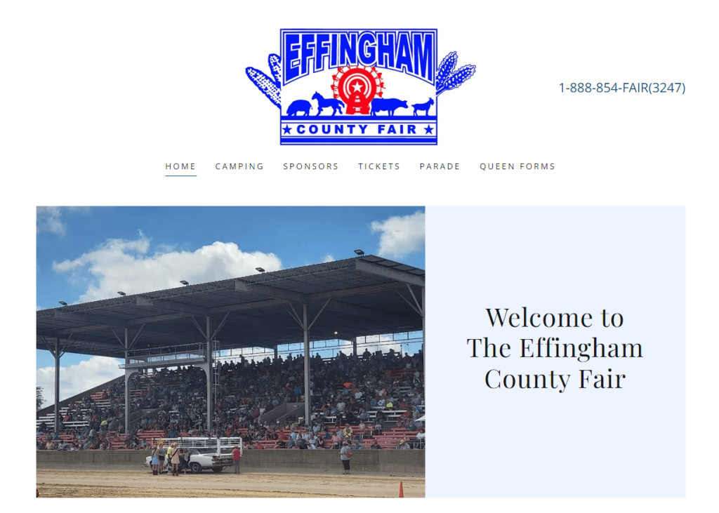 Homepage of Effingham County Fair / effinghamcountyfair.com
