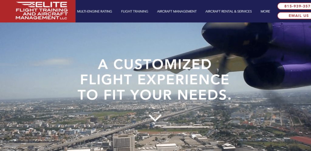 Homepage of Elite Flight Training and Aircraft Management / elite.com