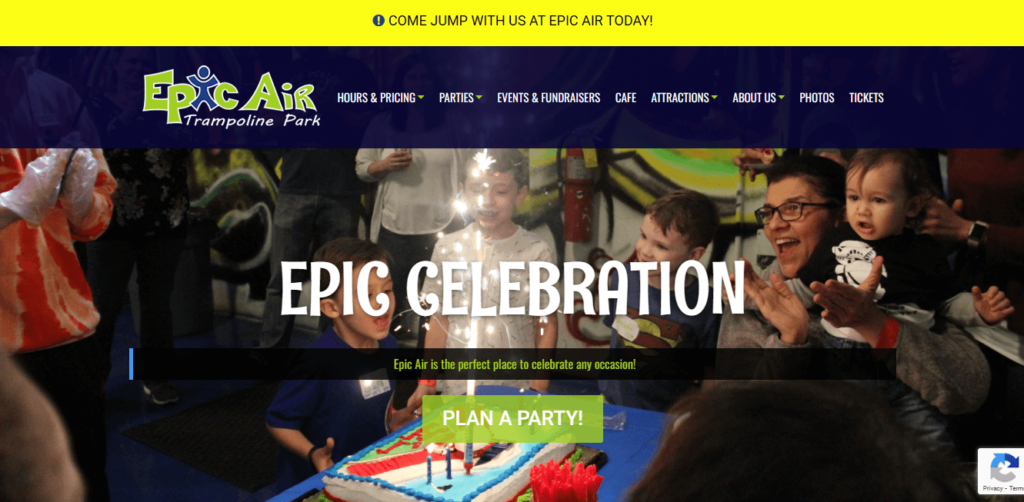 Homepage Epic Adventure/epicairpark.com