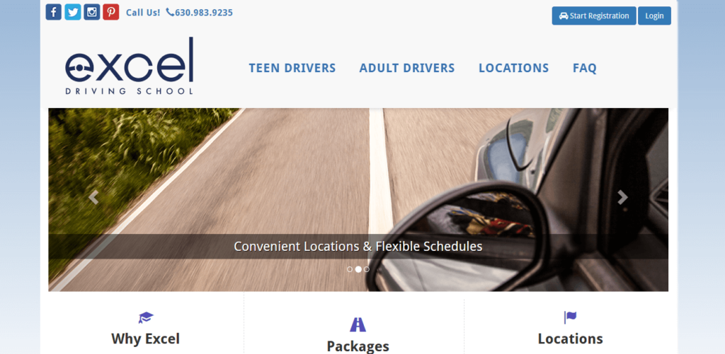Homepage of Excel Driving School / exceldrivingschool.com