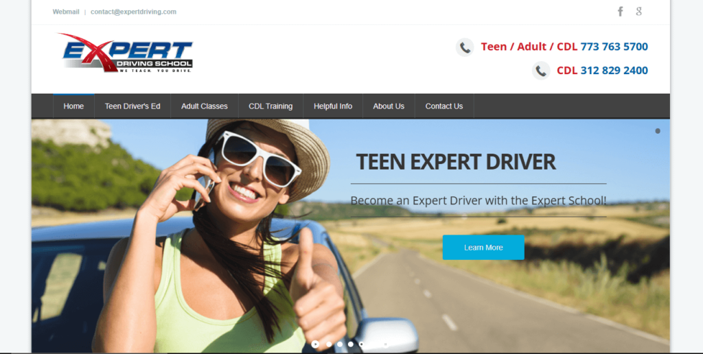 Homepage of Expert Driving School / expertdriving.com