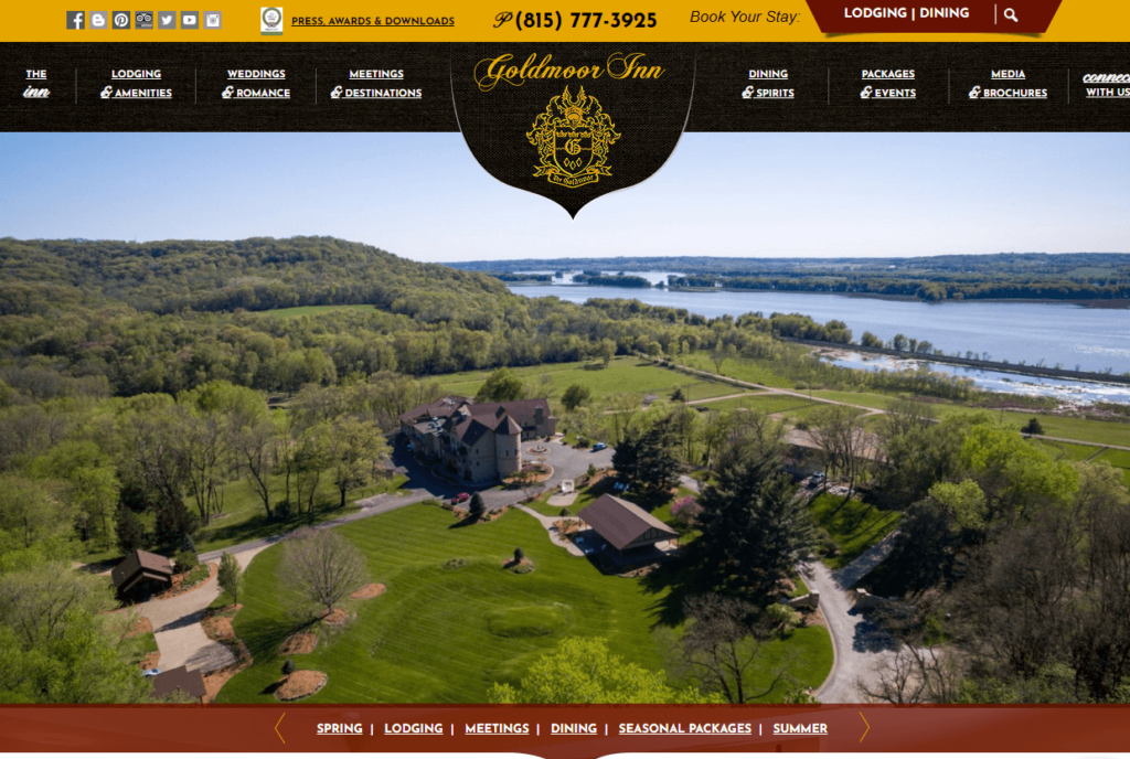 Homepage of Goldmoor Inn & Resort / goldmoor.com
