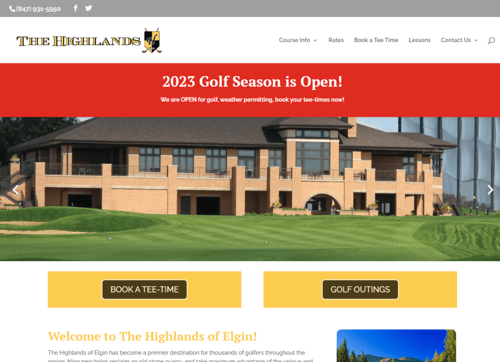Homepage of The Highlands of Elgin / highlandsofelgin.com
