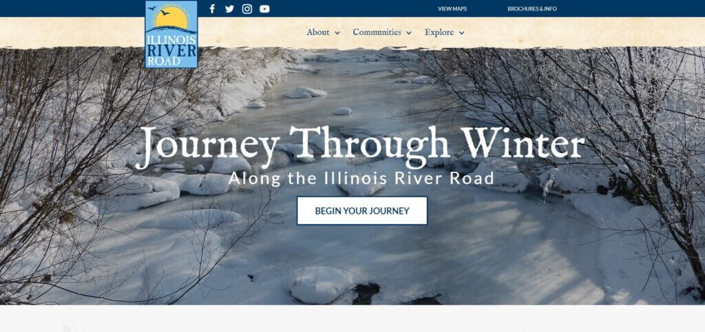 Homepage of Illinois River Road / Link: https://www.illinoisriverroad.org/