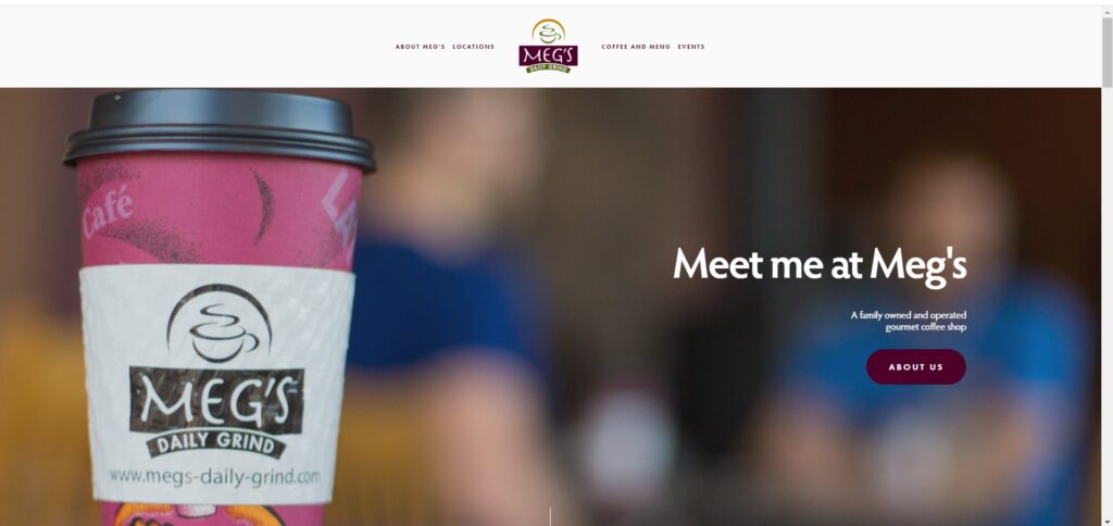 Homepage of Meg's Daily Grind Website / megs-daily-grind.com