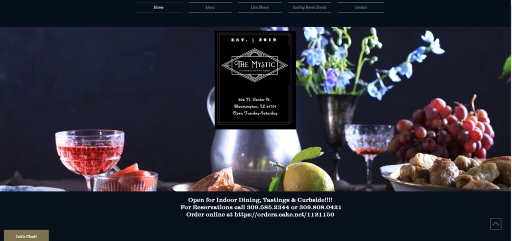 Homepage of The Mystic Kitchen & Tasting Room / mystickitchen.net 