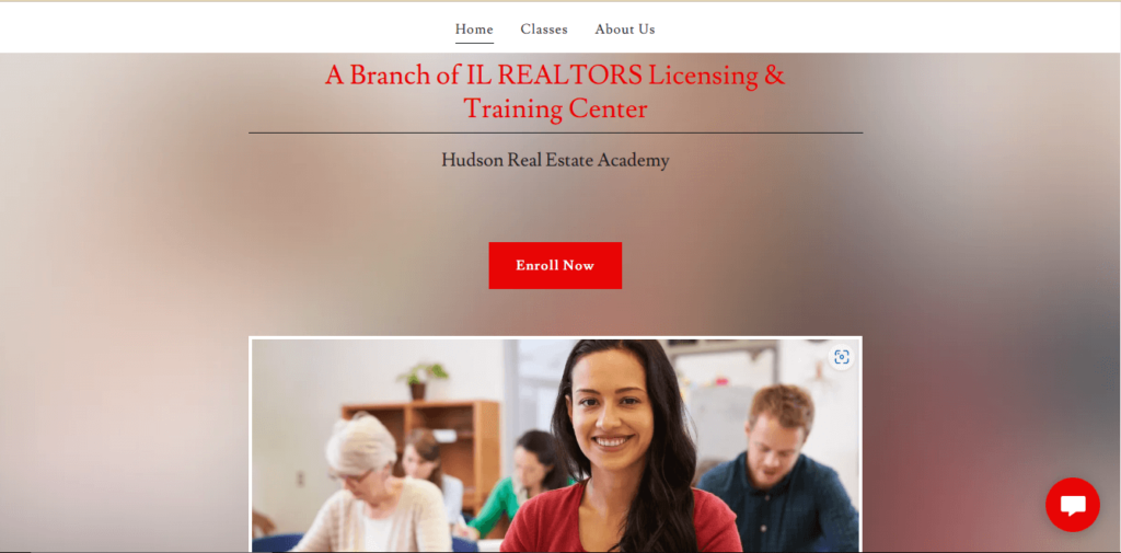 Homepage of Hudson Real Estate Academy / hudsonrealestateacademy.com