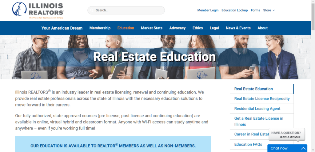 Homepage of Illinois Realtors / illinoisrealtors.org