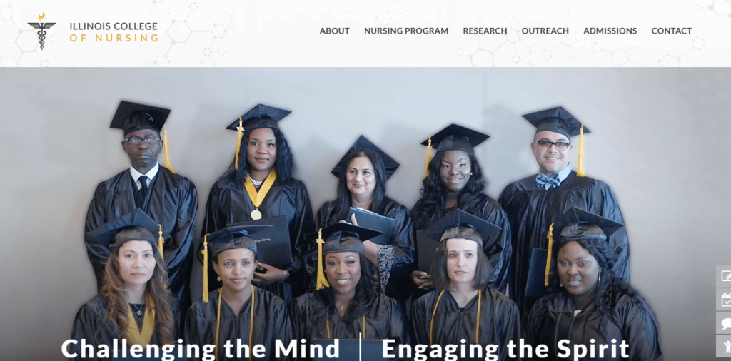 Homepage of Illinois College of Nursing / illinoisnursing.edu