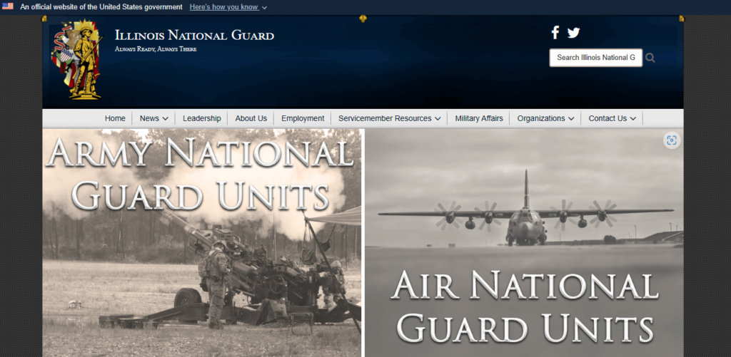 Homepage of Illinois National Guard / army.mil