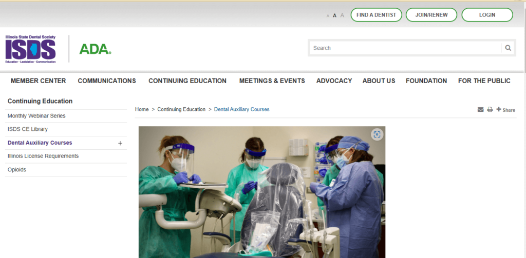 Homepage of Illinois State Dental Society / isds.org