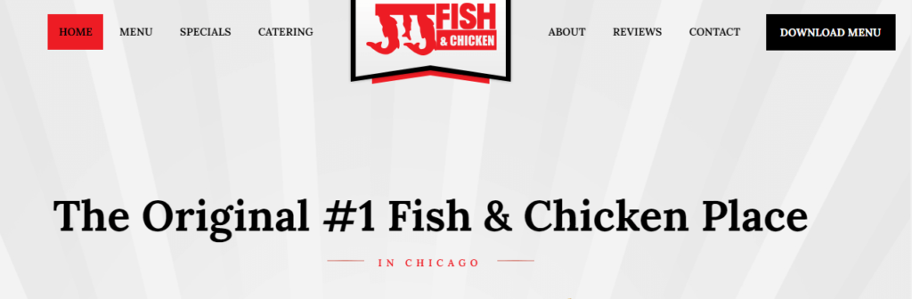 Homepage of J&J Fish and Chicken website /
Link: https://www.jjfishchicken.com/