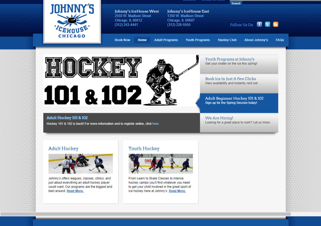 Homepage of Johnny's IceHouse West / johnnysicehouse.com

