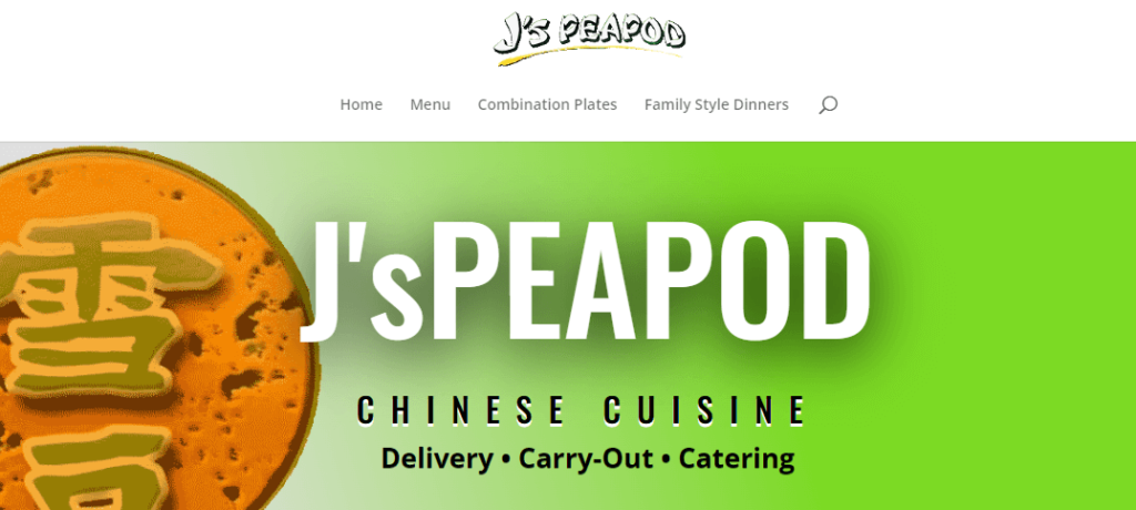 Homepage of J' Peapod Chinese Cuisine website /
Link: https://jspeapod.com/