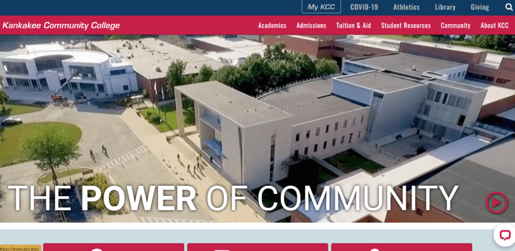 Homepage of Kankakee Community College / kcc.edu