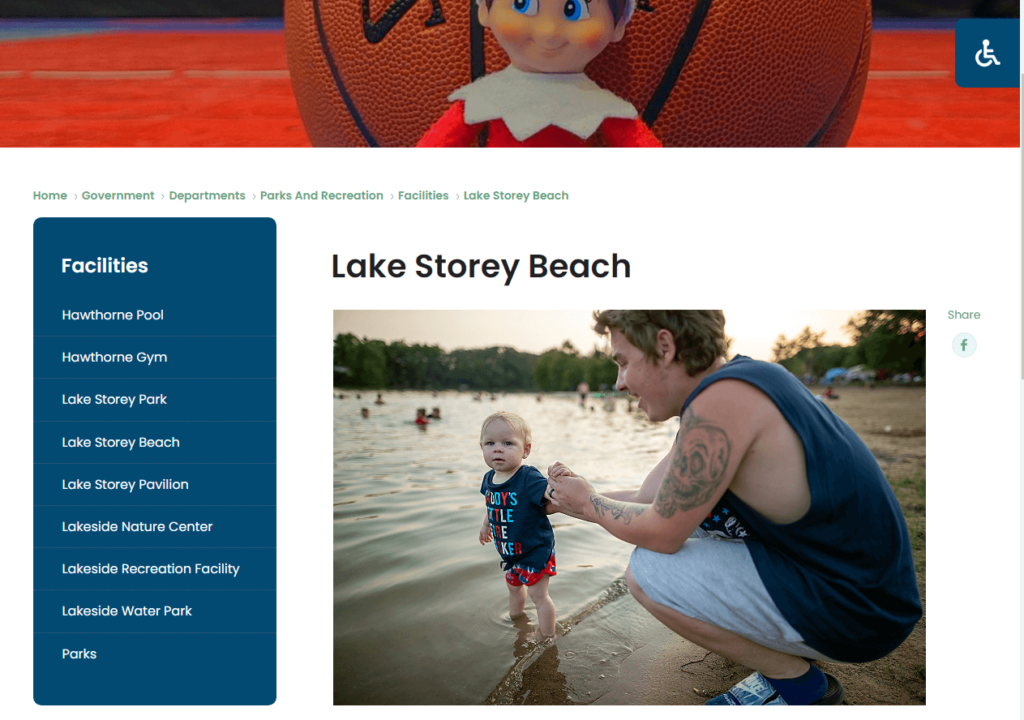 Homepageof Lake Storey Beach and Pool / galesburg.il.us 
