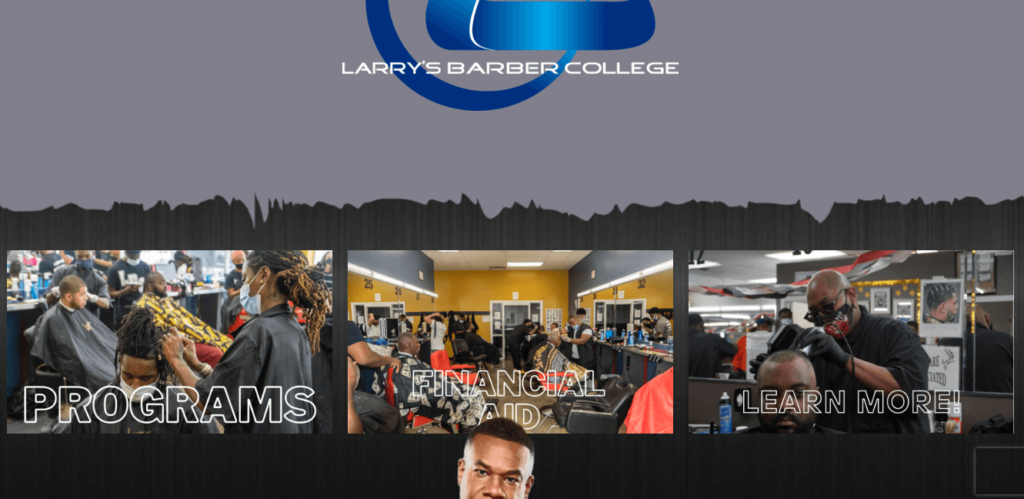 Homepage of Larry's Barber College / larrysbarbercollege.com