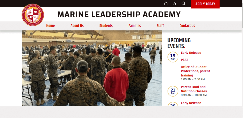 Homepage of Marine Academy / marine.cps.edu