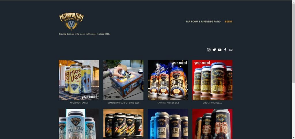 Homepage of Metropolitan Brewing  / metrobrewing.com