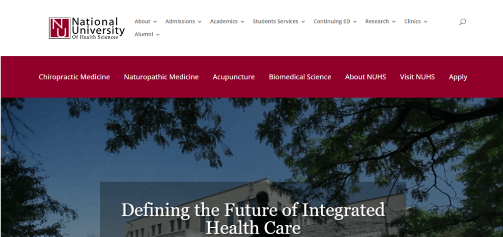 Homepage of University of Health Science / nuhs.edu