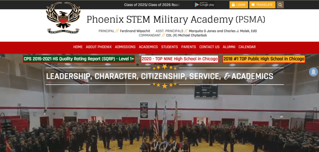 Homepage of Phoenix Military / phoenixmilitary.org