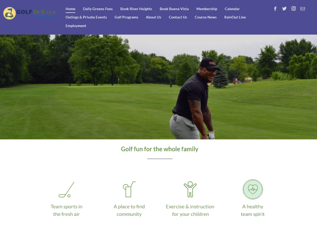 Homepage of River Heights Golf Course / golfdekalb.com