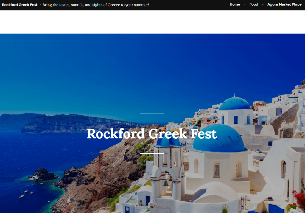 Homepage of Rockford Greek Fest / rockfordgreekfest.com
