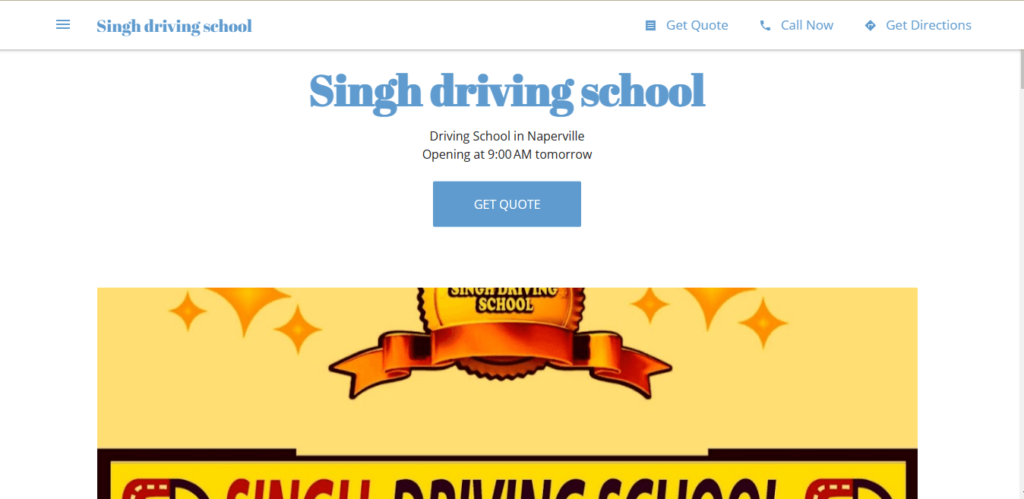 Homepage of Singh Driving School / singhdrivingschool.com
