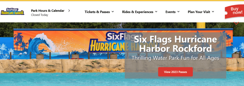 Homepage of Six Flags Great America / sixflags.com
