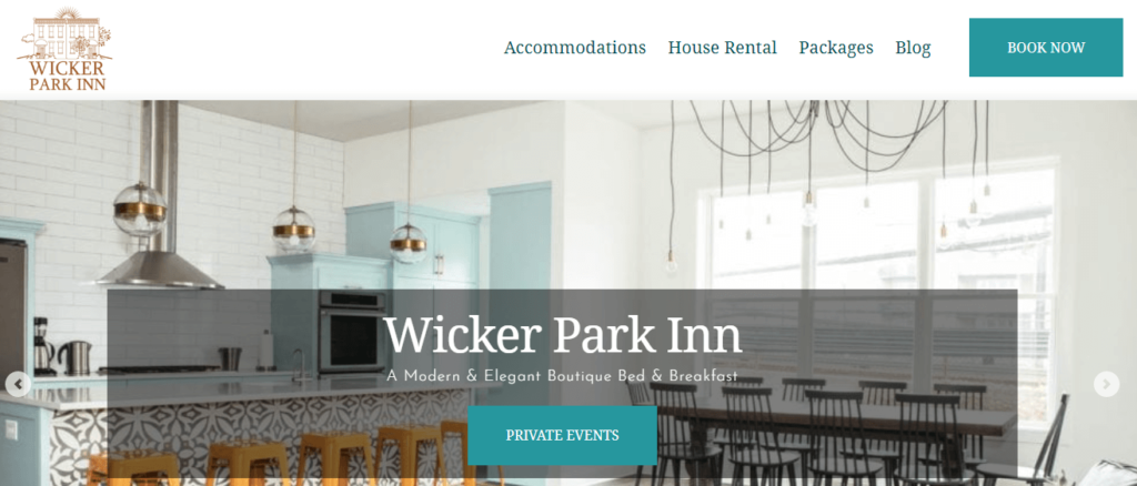 Homepage of the Wicker Park Inn /
Link: https://wickerparkinn.com/