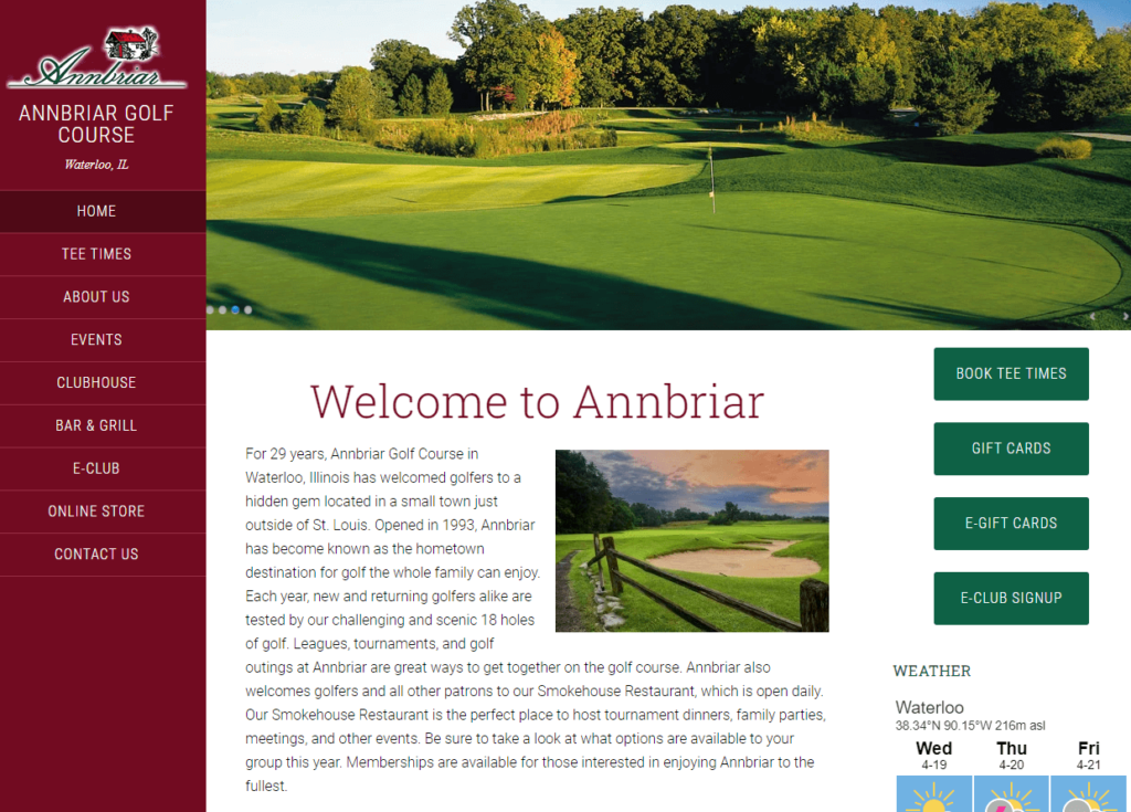 Homepage of Annbriar Golf Course / annbriar.com
