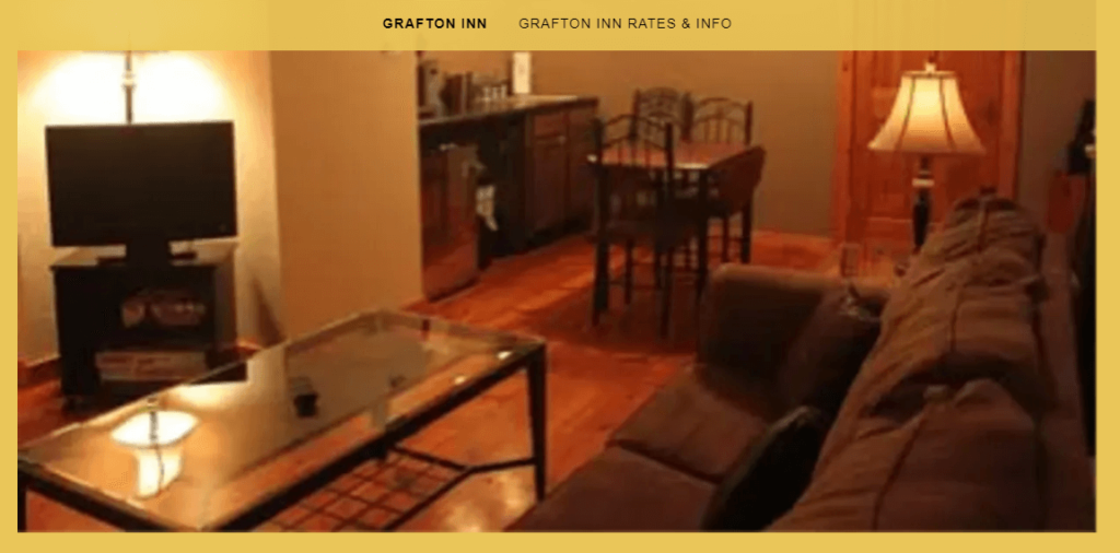 Homepage of Grafton Inn website /
Link: https://graftonilinn.com/