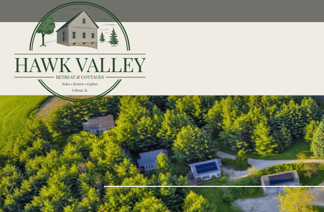 Homepage of Hawk Valley website /
Link: https://hawkvalleyretreat.com/
