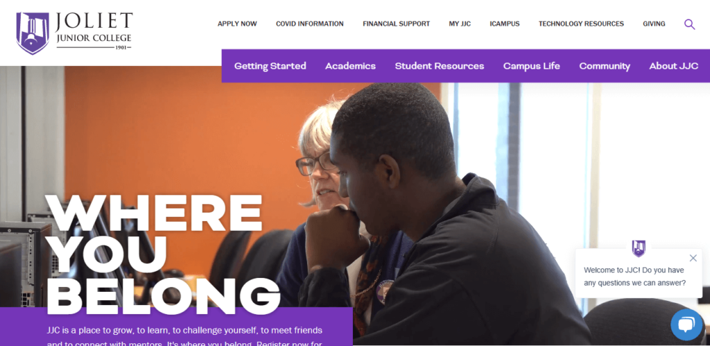 Homepage of Joliet Junior College / jjc.edu