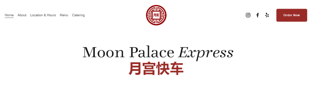 Homepage of Moon Palace Express website /
Link: https://www.moonpalacechi.com/