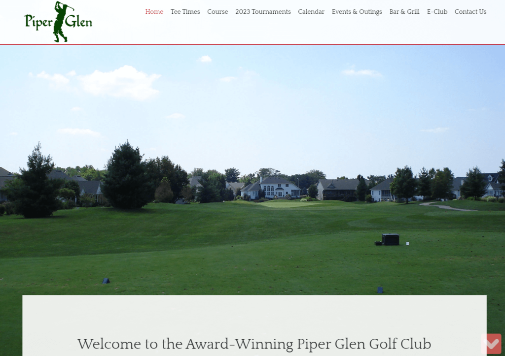 Homepage of Piper Glen Golf Club / piperglen.com

