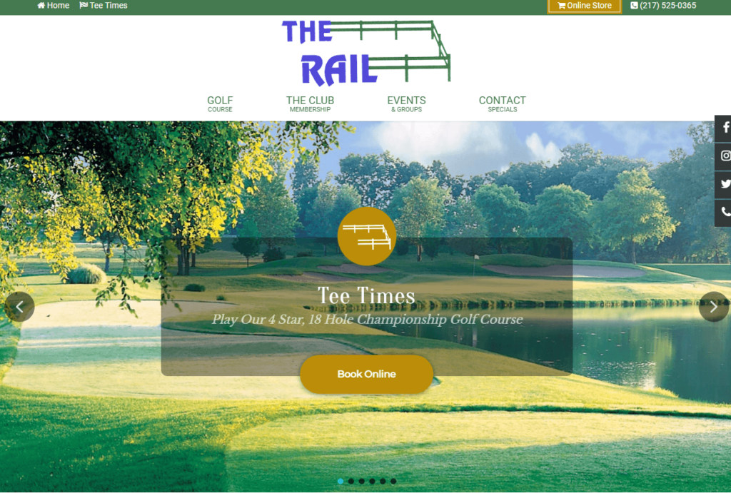  Homepage of The Rail Golf Club / railgolf.com
