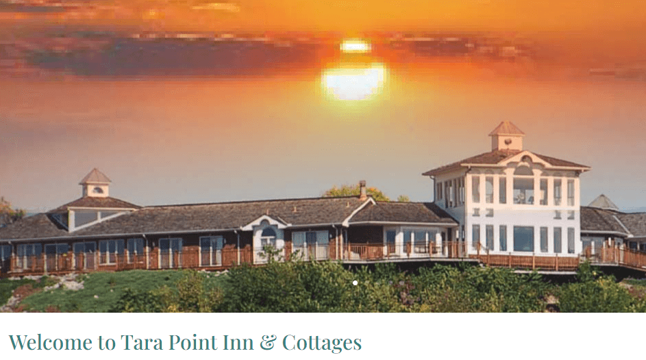 Homepage of Tara Point Inn website /
Link: https://tarapoint.com/