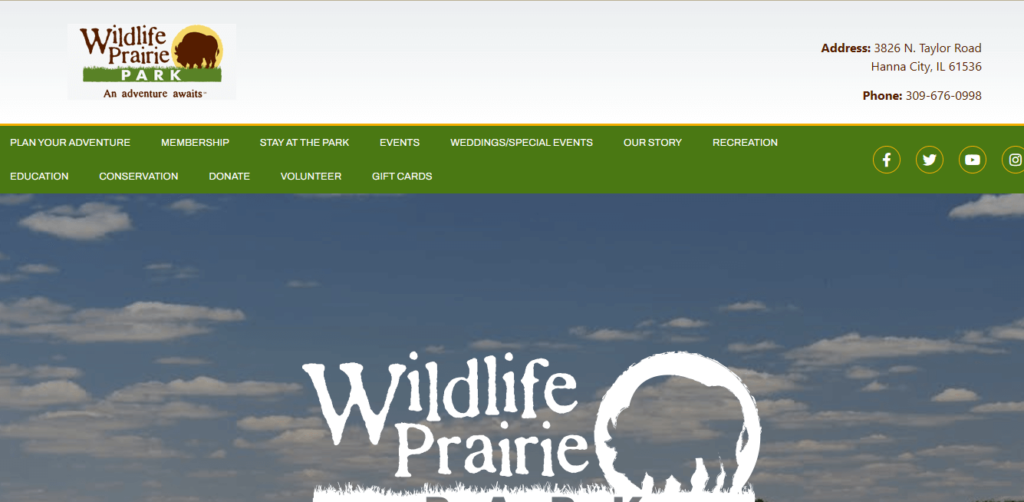 Homepage of Wildlife Prairie Park / wildlifeprairiepark.org