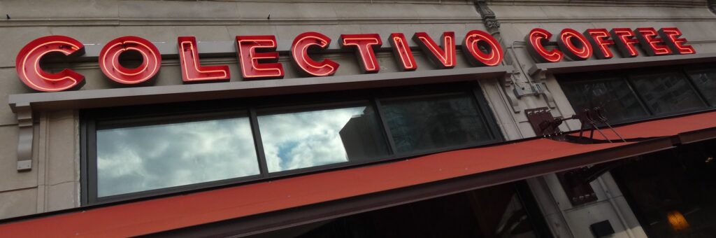 Colectivo Coffee Evanston Signage
Flickr 
Link: https://flic.kr/p/2k4HRBW