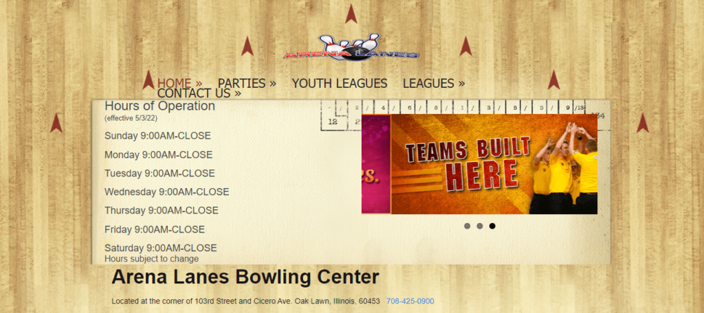 Homepage of Arena Lanes / arenalanes.com

Link: https://arenalanes.com