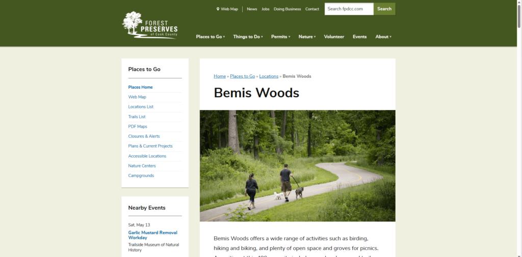 Homepage of Bemis Woods South's website / fpdcc.com