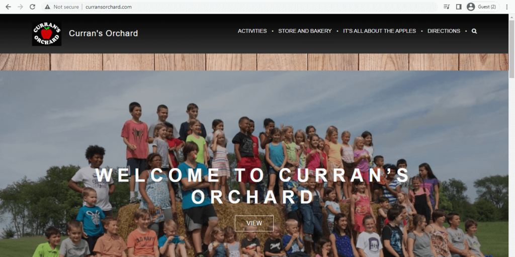 Homepage of Curran's Orchard 
Link: http://curransorchard.com/