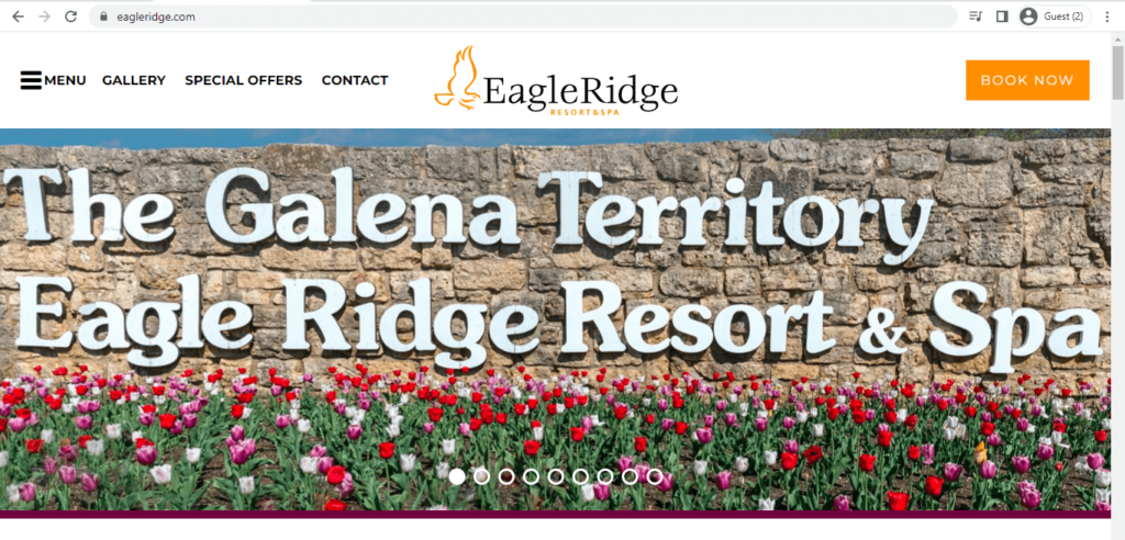 Homepage of Eagle Ridge Resort & Spa 
Link: https://www.eagleridge.com/
