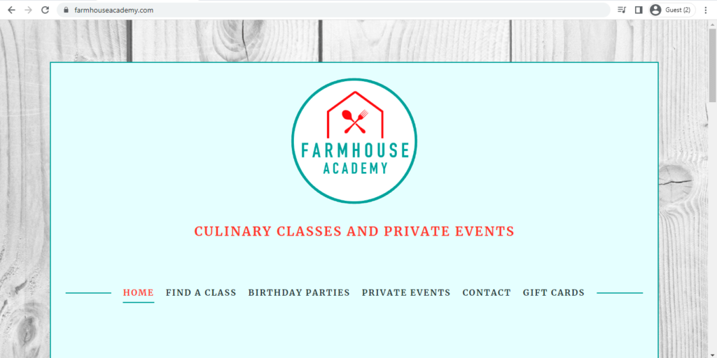 Homepage of Farmhouse Academy 
Link: https://www.farmhouseacademy.com/